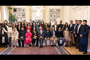 Pleased to welcome and hold thought provoking conversations with brilliant young Pakistani Chevening scholars: H.E. Moazzam Ahmad Khan