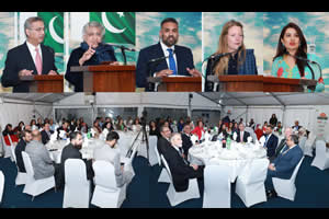 Delighted to host Reception for renowned Pakistani Architect Yasmin Lari. She along with young girls from built low carbon structures at Granary Square, London as part of British Council PK-UK Season: Fresh Perspectives. @PakistaninUK supports the project. #PakistanAt75