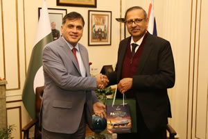 Air Vice Marshal Muhammad Amir Hayat, Chief Executive Officer (CEO), #Pakistan International Airlines @Official_PIA called on High Commissioner @DrMFaisal at Pakistan High Commission, London