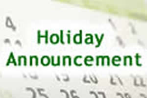 Holiday announcement on the occasion of Ashura (9th & 10th Moharram)
